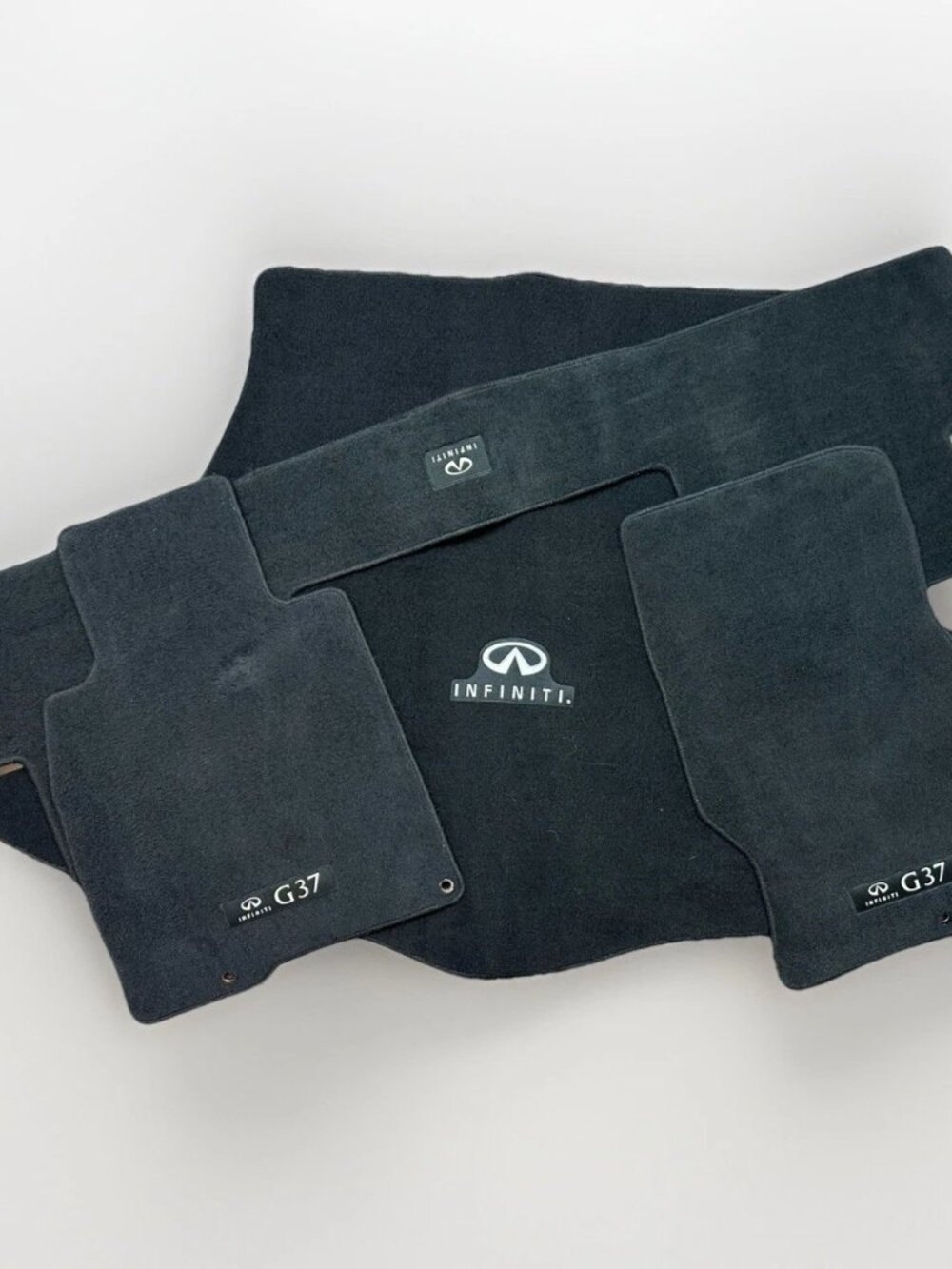 🚗✨ 2014-2017 Infiniti Q50 3.0T OEM Floor Mats Set Front Rear Cargo Black ✨